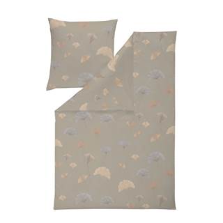 *"Ginko", jersey bedding, in the color jade and caramel, size: 135x200cm + 80x80cm. While stock lasts. Cannot be combined with other discounts. (RRP €139.95 | Outlet price €97.95)