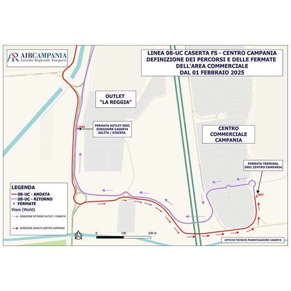 Mappa del percorso