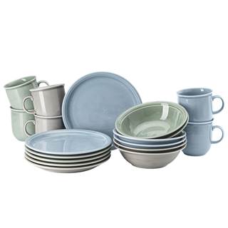 Trend Colour Breakfast Set | 18 pcs. | 6 breakfast plates, 6 bowls, 6 mugs
